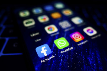 Facebook app logo and other app logos are displayed on a mobile phone screen for illustration photo. Krakow, Poland on January 23, 2023. Photo by Beata Zawrzel/NurPhoto via Getty Images