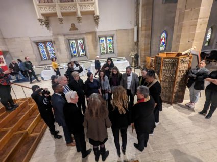 The group of Christian and Jewish leaders seeking a permanent injunction barring the state from enforcing its abortion law on Jan. 19, 2023. Photo provided by the pictures Americans United for Separation of Church & State