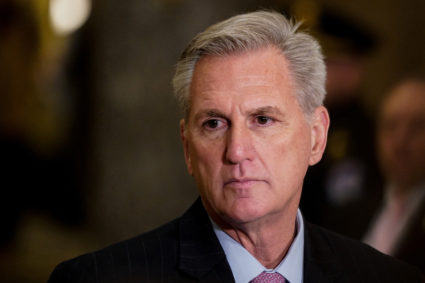 U.S. Speaker of the House Kevin McCarthy (R-CA) speaks to reporters at the U.S. Capitol in Washington