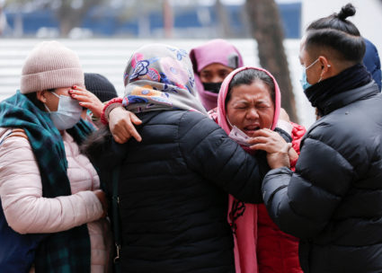 Aftermath of Yeti Airlines plane crash, in Pokhara