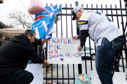University of Cincinnati Medical Center where Buffalo Bills safety Damar Hamlin lies in treatment
