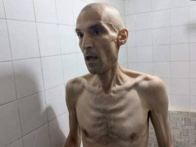 Iranian activist Farhad Meysami is seen at Rajai Shahr prison in Karaj