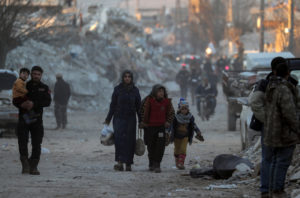 Aftermath of an earthquake in Jandaris