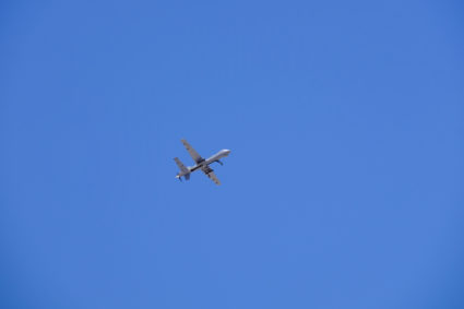A U.S. Air Force MQ-9 Reaper drone flies over Creech Air Force Base in Nevada during a training mission May 19, 2016. Photo by Josh Smith/REUTERS