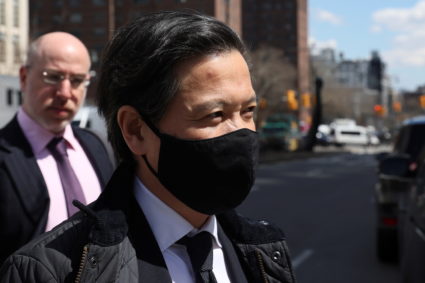 Ex-Goldman Sachs banker Roger Ng exits the Brooklyn Federal Courthouse (EDNY) after being found guilty for his part helping embezzle from Malaysia's 1MDB sovereign wealth fund, in Brooklyn, New York, U.S., April 8, 2022. Photo by Brendan McDermid/REUTERS