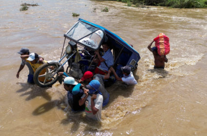 Floods in northern Peru due to the rains caused by Cyclone Yaku