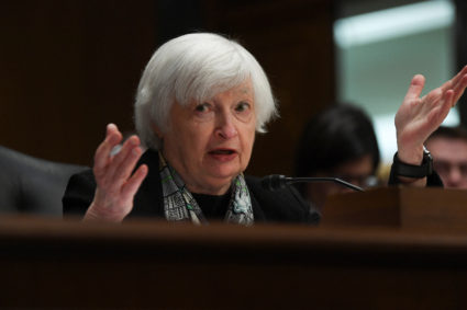 U.S. Treasury Secretary Janet Yellen testifies before Senate panel, on Capitol Hill in Washington