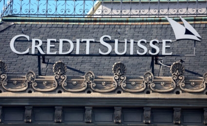 A logo is seen on the headquarters of Swiss bank Credit Suisse on Paradeplatz in Zurich, Switzerland March 16, 2023. Photo by Denis Balibouse/REUTERS
