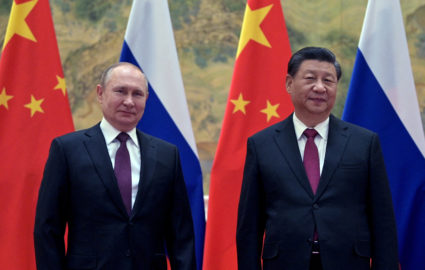 Russian President Vladimir Putin attends a meeting with Chinese President Xi Jinping in Beijing, China February 4, 2022. Photo by Sputnik/Aleksey Druzhinin/Kremlin via REUTERS