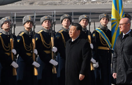 Chinese President Xi Jinping arrives in Moscow