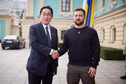 Japan's prime minister offers Ukraine support as China's president backs Russia