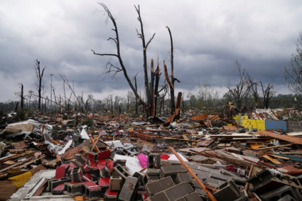 The remains of several homes are seen after the National Weather Service (NWS) reported that a large tornado hit Troup County, in LaGrange, Georgia, U.S., March 26, 2023. Photo by Elijah Nouvelage/REUTERS