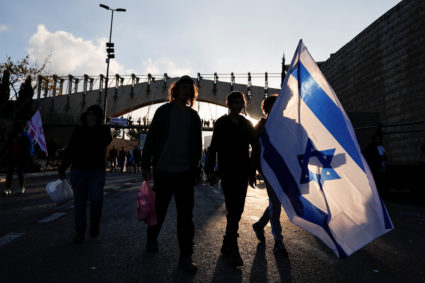 Protests against Israel's judicial overhaul and dismissing the defense minister, in Jerusalem