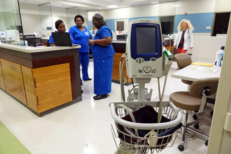 The medical staff inside the East Ark. Family Health in West Memphis
