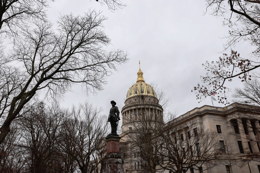 Stonewall Jackson statue at the West Virginia statehouse,