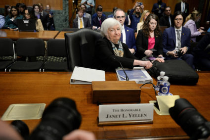 U.S. Treasury Secretary Janet Yellen testifies before Senate panel, on Capitol Hill in Washington