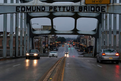 FILE PHOTO: The Edmund Pettus Bridge is pictured in Selma