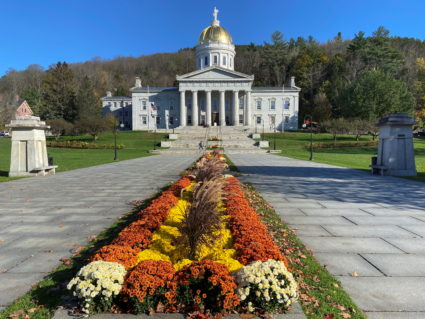 Exterior of the Vermont State Capitol in Montpelier, Vermont, U.S., October 20, 2021. Picture taken October 20, 2021. Photo by Linda So/REUTERS