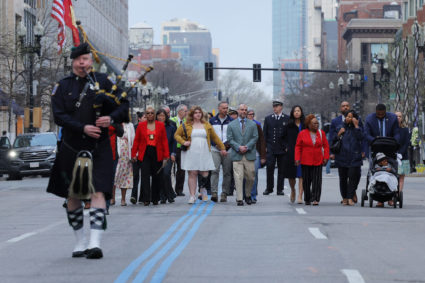 Observations of the ten year anniversary of the 2013 Boston Marathon bombings in Boston