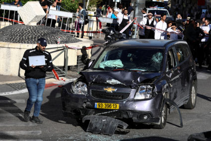5 wounded in ramming near Jerusalem market, Israeli police say