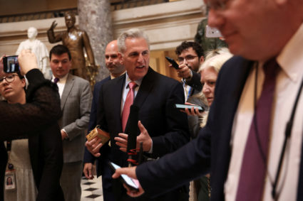 House Speaker Kevin McCarthy (R-CA) walks to the House Chamber on Capitol Hill in Washington, U.S., April 25, 2023. Photo by Julia Nikhinson/REUTERS