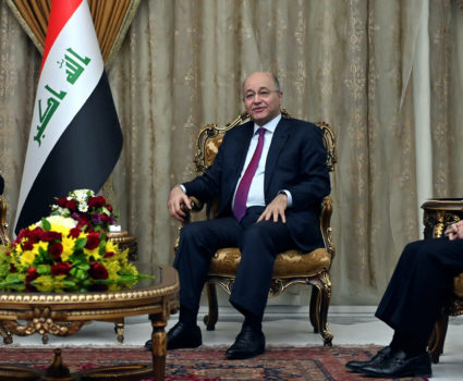 U.S. Secretary of State Mike Pompeo meets with Iraq's President Barham Saleh in Baghdad