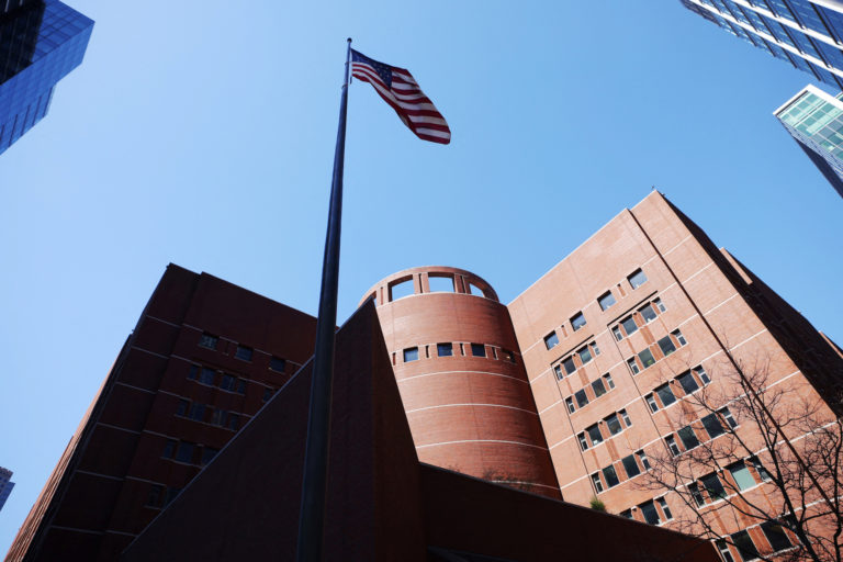 View outside the federal courthouse in Boston