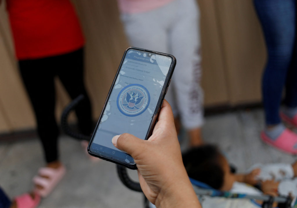 Migrants seeking asylum in the U.S. using the CBP ONE application, at Senda de Vida shelter, in Reynosa