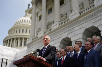 Republican members of Congress speak about debt ceiling negotiations in Washington