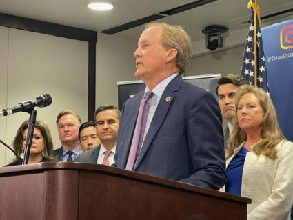 Texas Attorney General Ken Paxton speaks on Friday, May, 26, 2023, in Austin, Texas. Photo by Eleanor Dearman/Fort Worth Star-Telegram/Tribune News Service via Getty Images