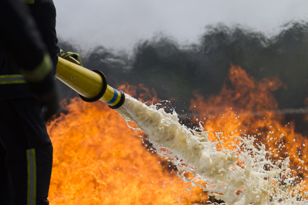 Firefighting foam.