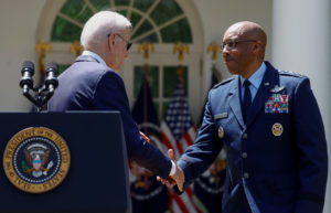 U.S. President Biden nominates Air Force General Brown to serve as next Joint Chiefs chair at White House event in Washington