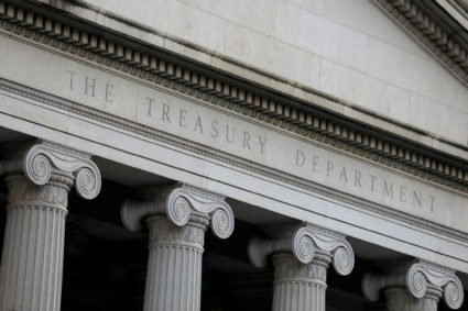 The United States Department of the Treasury is seen in Washington, D.C., U.S., August 30, 2020. Photo by Andrew Kelly/REUTERS