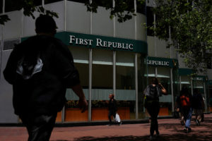 FILE PHOTO: First Republic Bank branch in San Francisco