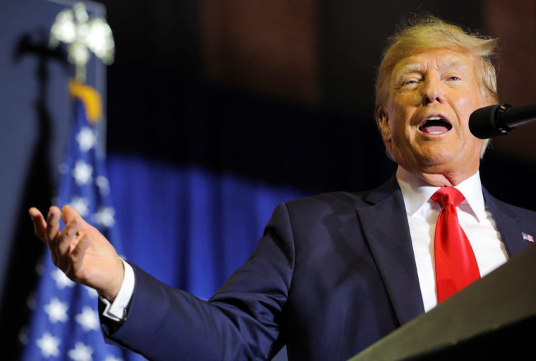 Campaign event of former U.S. President and Republican presidential candidate Donald Trump in Manchester