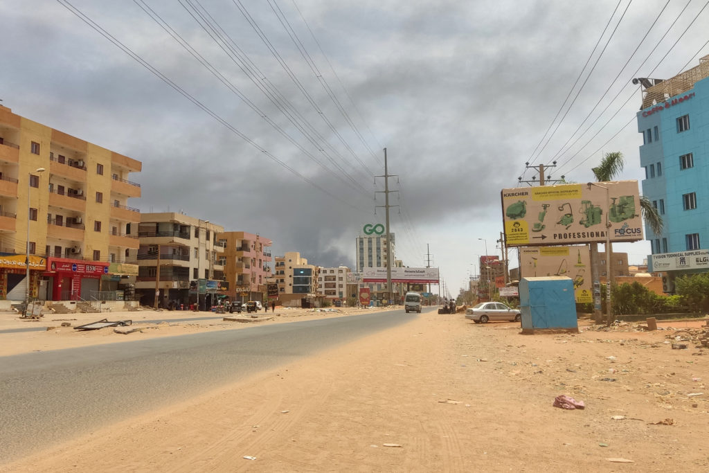 Smoke billows in southern Khartoum amid ongoing fighting between the forces of two rival generals in Sudan, on May 10, 2023. Loud explosions rocked greater Khartoum, as fighting between Sudan's warring generals showed no let-up despite talks in Saudi Arabia. Photo by -/AFP via Getty Images