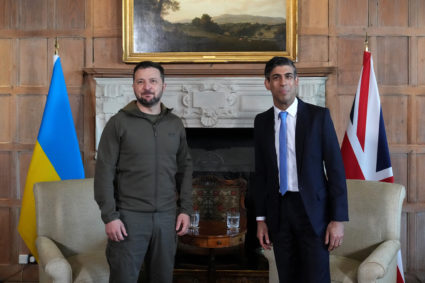 Rishi Sunak hosts Ukraine's President Zelenskiy at Chequers
