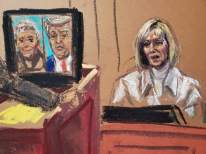 E. Jean Carroll accuses former U.S. President Trump in a civil lawsuit of rape in the mid-1990s