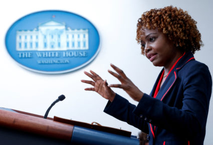 Press Secretary Karine Jean-Pierre holds the daily press briefing at the White House