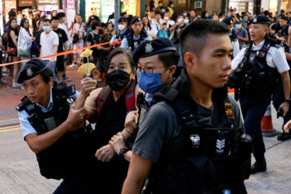 Police detain dozens in Hong Kong on 34th anniversary of Tiananmen Square massacre
