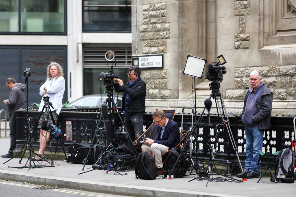 Britain's Prince Harry appears at the High Court in London