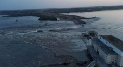 Breached dam in Ukraine's south unleashes floodwaters