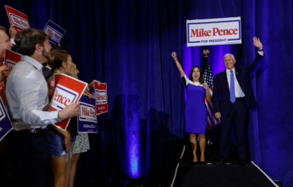 Former U.S. Vice President Mike Pence announces run for the Republican U.S. presidential nomination in Ankeny, Iowa
