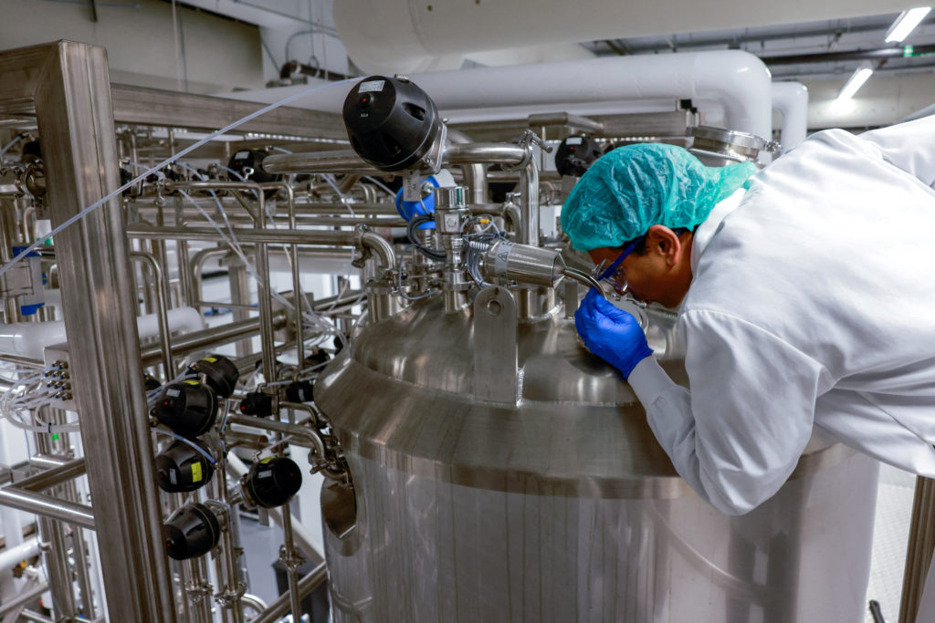 FILE PHOTO: UPSIDE Foods plant, where lab-grown meat is cultivated, in Emeryville
