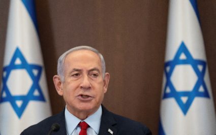 Israeli Prime Minister Benjamin Netanyahu chairs a cabinet meeting in Jerusalem