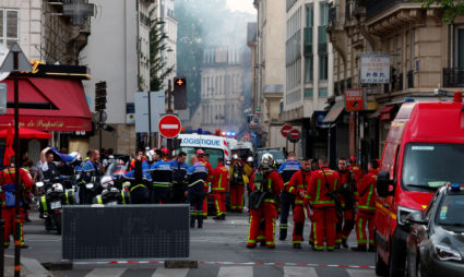 Paris police suspect gas leak in explosion and fire that injured 24