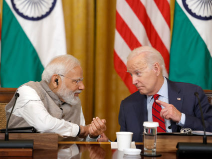 U.S. President Biden and India's Prime Minister Modi meet with senior officials and CEOs of American and Indian companies,...