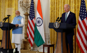 U.S. President Joe Biden and India’s Prime Minister Narendra Modi hold joint press conference at the White House in Washin...