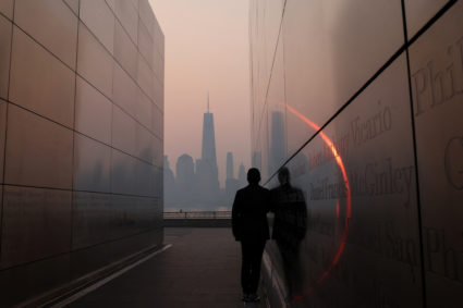 Haze and smoke shrouds Manhattan skyline from Canadian wildfires in New York