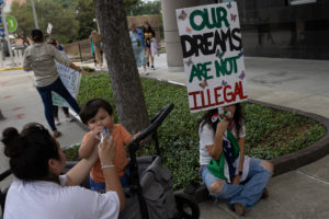 DACA policy supporters gather outside Texas court